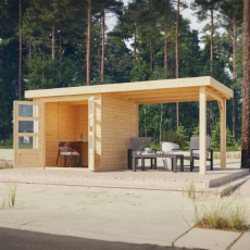 Casa da giardino Asky 2 in legno massello nordico 