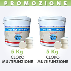 10 Kg di cloro multifunzione in pastiglie da 200 g