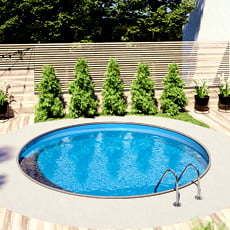 Piscina interrata in acciaio circolare NEWSKYBLUE 600-h.150cm-EASY