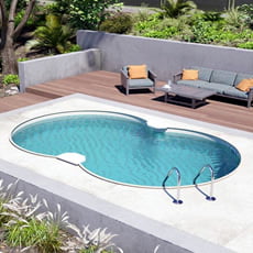 Piscina interrata in acciaio forma a otto SKYSAND 725-h.120cm-DELUXE