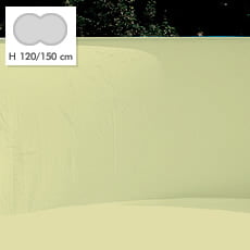 Liner per piscina a forma di otto 625 h120 - Colore sabbia