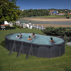 Piscina fuori terra GRE acciaio ovale 730x375x1,32 GRANADA PROV738GF