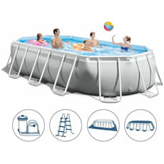 Piscina fuori terra Intex Ovale Prism Frame 26796 503x274x122cm