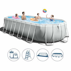 Piscina fuori terra Intex Ovale Prism Frame 26798 610x305x122cm