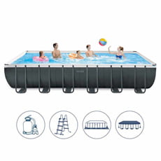 Piscina fuori terra Intex 26364 Ultra Frame Rettangolare 732x366x132cm