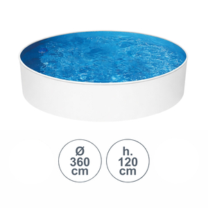 Piscina fuori terra rotonda ACQUA bianca 360 h120 cm