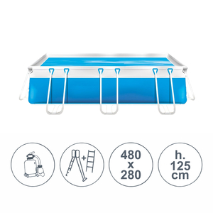 Piscina fuori terra con tubolari LAGUNA BASIC 4,8x2,8 m - h.125 cm