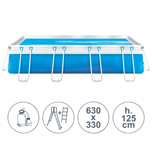 Piscina fuoriterra con tubolari LAGUNA BASIC EASY 6,3x3,3 m - h.125 cm