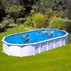 Piscina fuori terra GRE acciaio Ovale 915x470x1,32 HAITI KITPROV9188