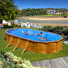 Piscina fuori terra GRE in acciaio Ovale 730x375x1,20 PACIFIC KIT730W Piscina fuori terra GRE in acciaio Ovale 730x375x1,20 PACIFIC KIT730W
