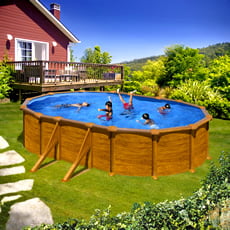 Piscina fuori terra GRE acciaio Ovale 500x300x1,20 SICILIA KITPROV503W