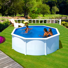 Piscina fuori terra GRE in acciaio Rotonda 240x1,20 FIDJI KIT240ECO