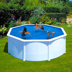 Piscina fuori terra GRE in acciaio Rotonda 300x1,20 FIDJI KIT300ECO Piscina fuori terra GRE in acciaio Rotonda 300x1,20 FIDJI KIT300ECO