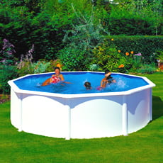 Piscina fuori terra GRE in acciaio Rotonda 460x1,20 FIDJI KIT460ECO