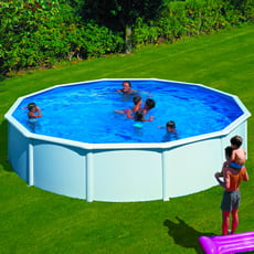 Piscina fuori terra GRE in acciaio Rotonda 550x1,20 FIDJI KIT550ECO