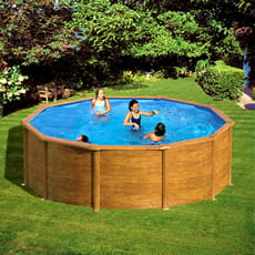Piscina fuori terra GRE acciaio Rotonda 350x1,32 MAURITIUS KITPR358WO