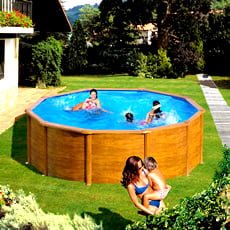 Piscina fuori terra GRE in acciaio Rotonda 460x1,20 PACIFIC KIT460W