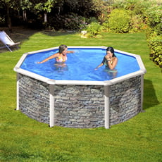 Piscina fuori terra GRE in acciaio Rotonda 350x1,20 CERDENA KIT350PO