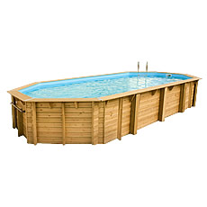Piscina in legno fuori terra AZURA 750x400 - Liner azzurro Piscina in legno fuori terra AZURA 750x400 - Liner azzurro