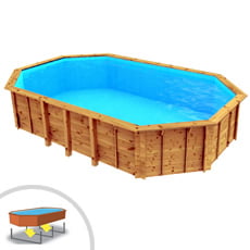 Piscina in legno indipendente ottagonale Riva 814  