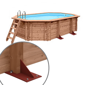 Piscina in legno fuori terra JARDIN PLATFORM 490