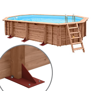 Piscina in legno fuori terra JARDIN PLATFORM 727 