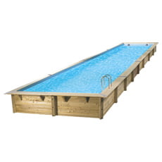Piscina in legno fuori terra rettangolare MASTER POOL 1500x350
