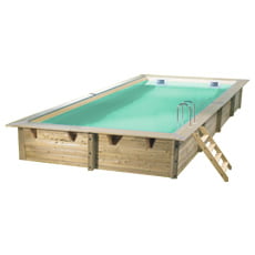 Piscina in legno fuori terra MASTER POOL 650x350 - Liner sabbia