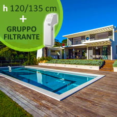 Piscina interrata kit pannelli acciaio RESIDENTIAL POOL 5x3 m