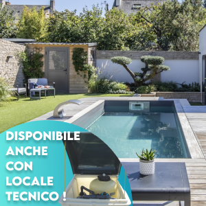 Piscina interrata kit pannelli acciaio rettangolare 7x3 h150 Futura