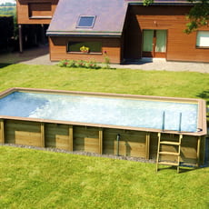 Piscina in legno fuori terra rettangolare GLORIA 6x3 Piscina in legno fuori terra rettangolare GLORIA 6x3