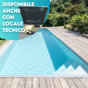 Piscina interrata rettangolare pannelli acciaio Futura 9x3 h150