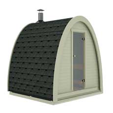 Sauna da giardino finlandese Pod 2,4 x 2,3 m