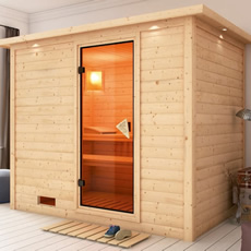 Sauna finlandese Fiordaliso in massello 40 mm Sauna finlandese Fiordaliso in massello 40 mm