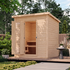 Sauna finlandese da interno in massello Ketty2 38 mm