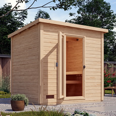 Sauna finlandese da interno in massello Ketty3 38 mm
