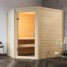 Sauna finlandese da casa Lella in massello 38mm - 195x145x187cm