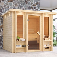 Sauna finlandese da interno Romeo in massello 40 mm