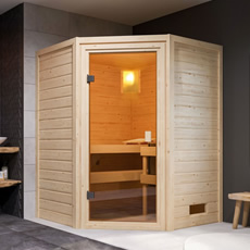 Sauna finlandese da interno in massello Antonella 38 mm