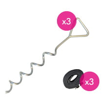 Kit di ancoraggio al suolo per trampolino elastico da giardino